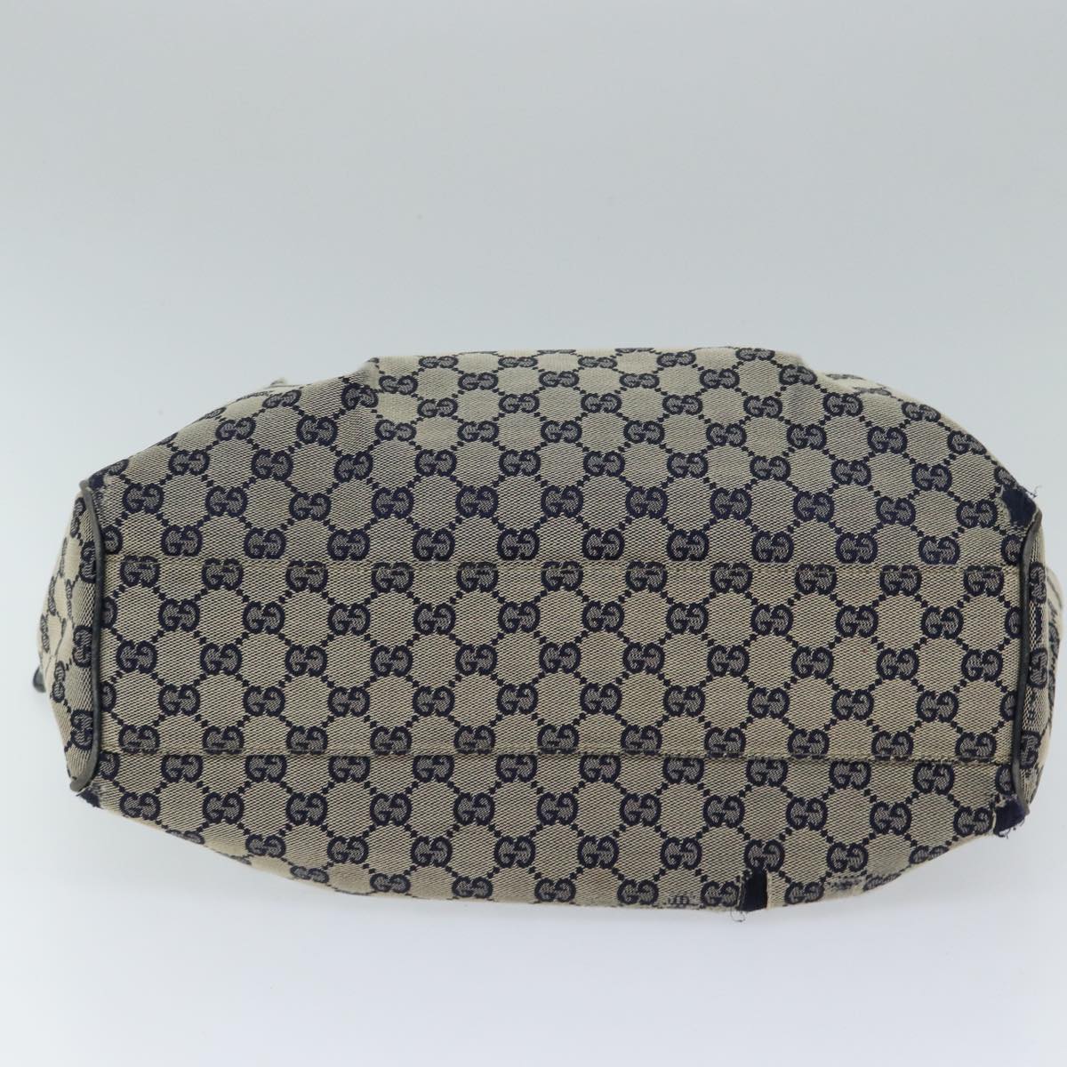 GUCCI GG Canvas Hand Bag Navy 211944 71797