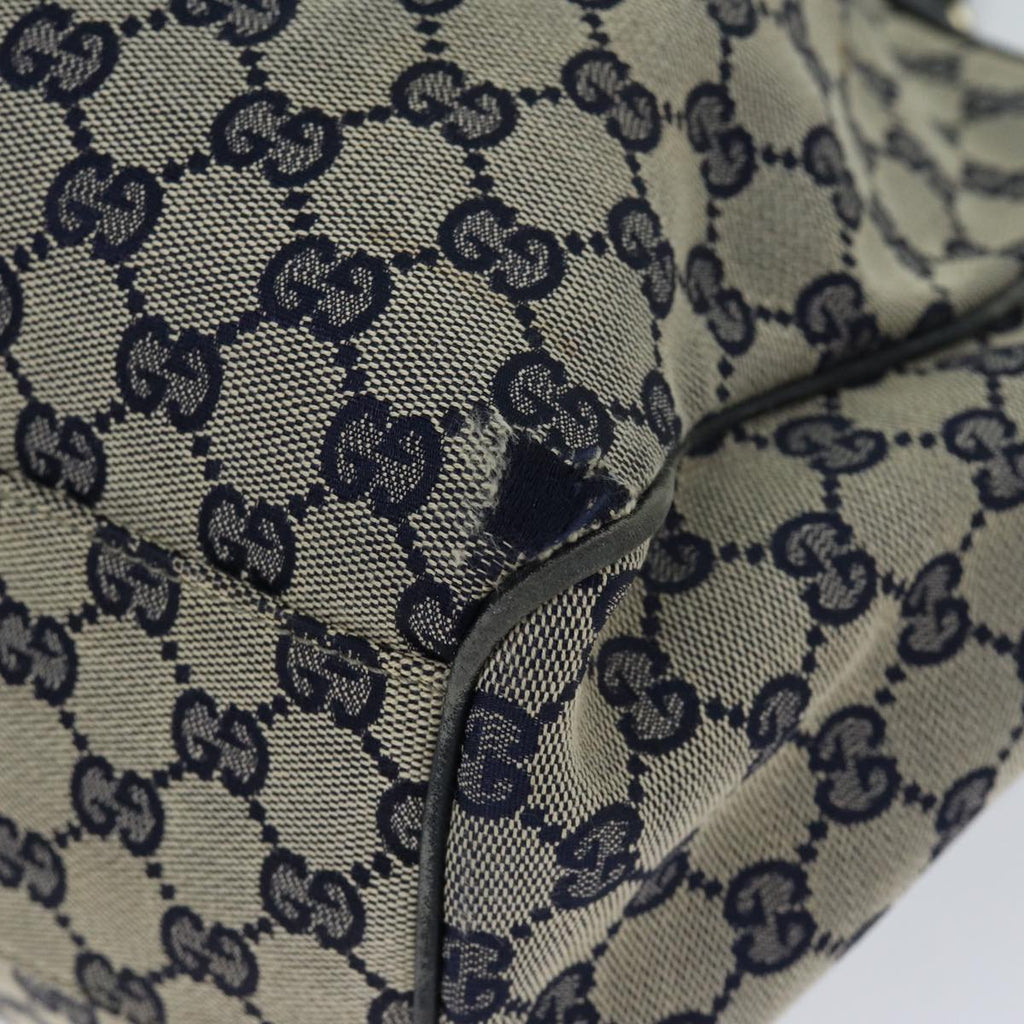 GUCCI GG Canvas Hand Bag Navy 211944 71797