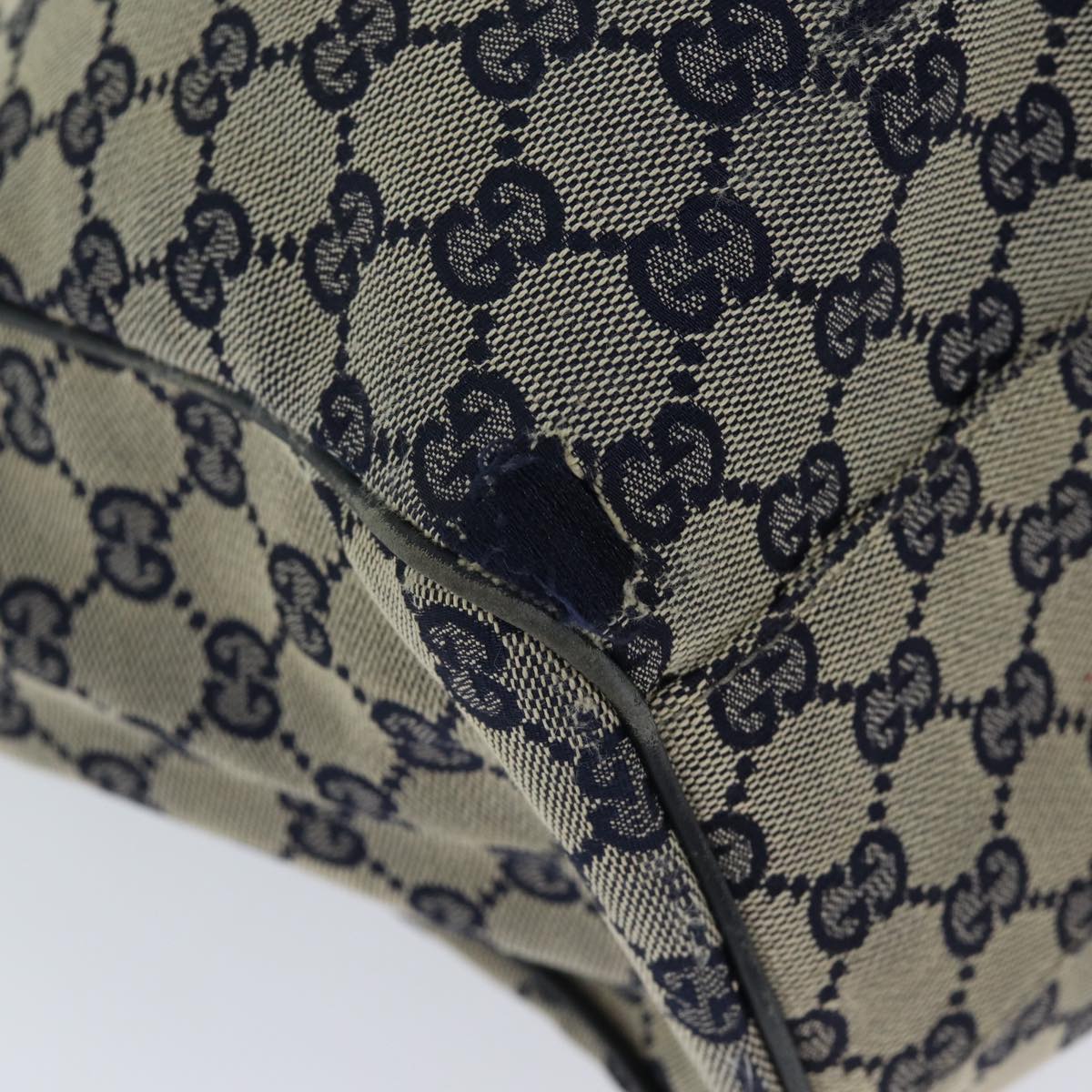 GUCCI GG Canvas Hand Bag Navy 211944 71797