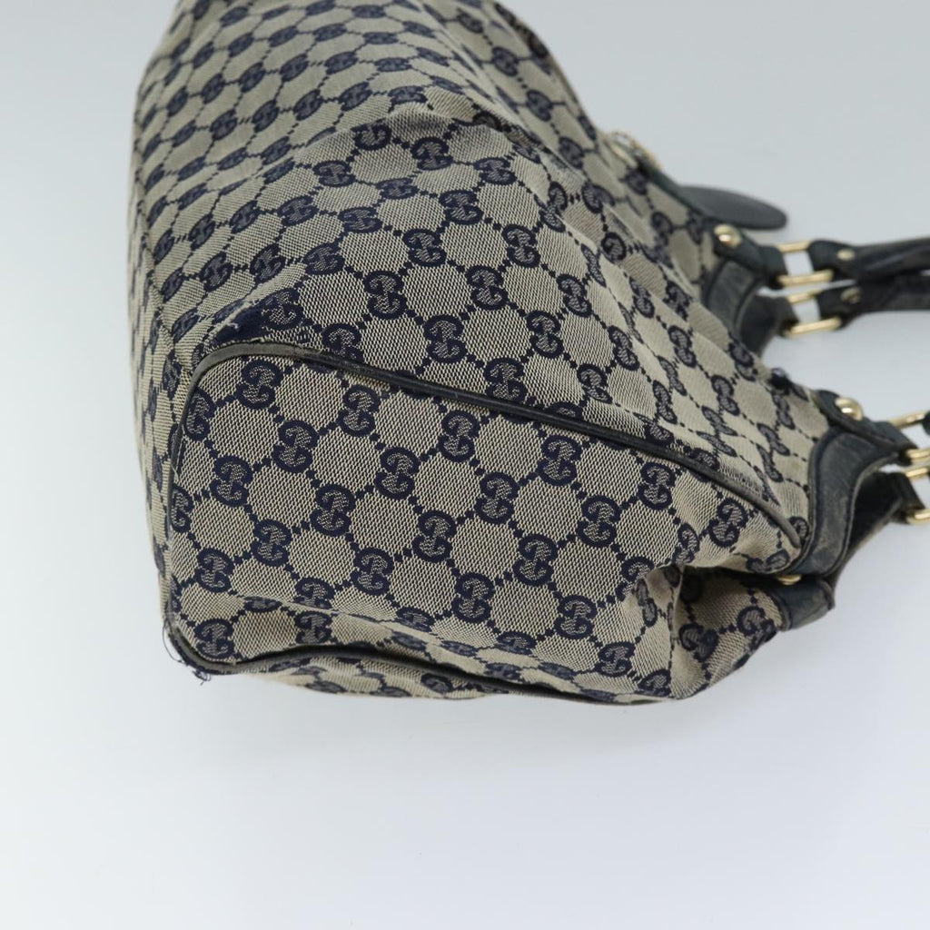 GUCCI GG Canvas Hand Bag Navy 211944 71797