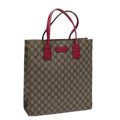 GUCCI GG Supreme Hand Bag PVC Beige 91249 71798