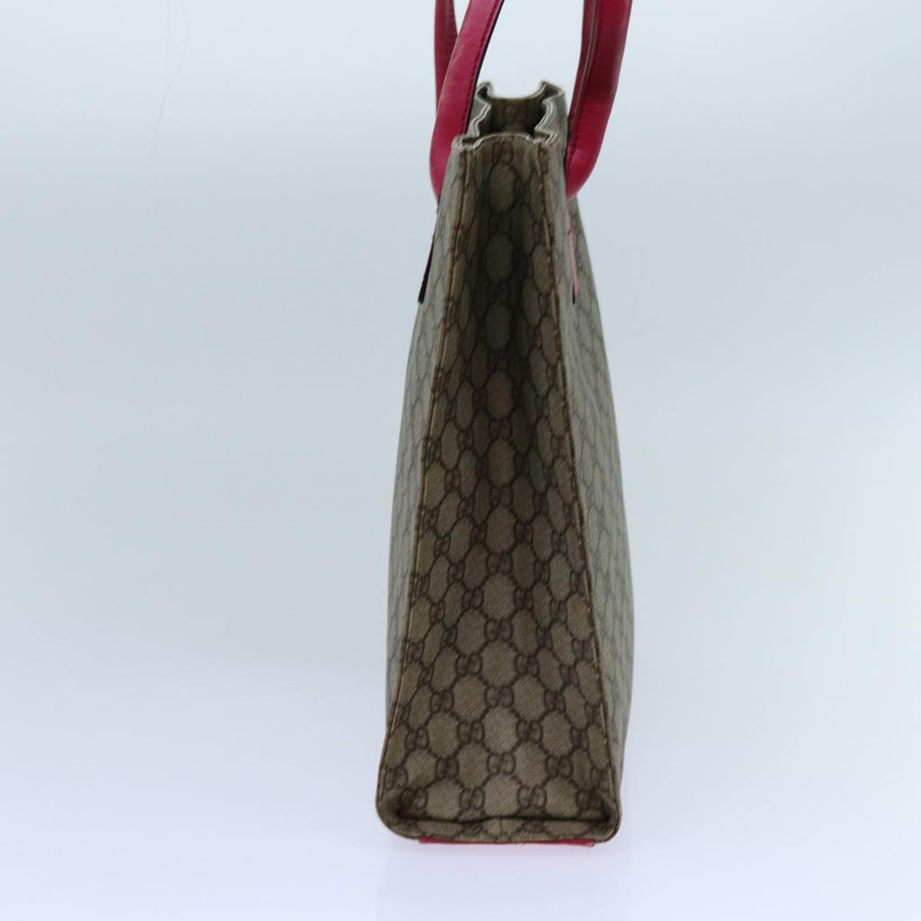 GUCCI GG Supreme Hand Bag PVC Beige 91249 71798