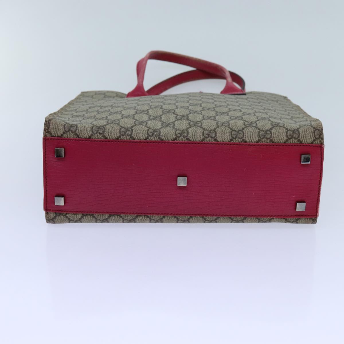 GUCCI GG Supreme Hand Bag PVC Beige 91249 71798