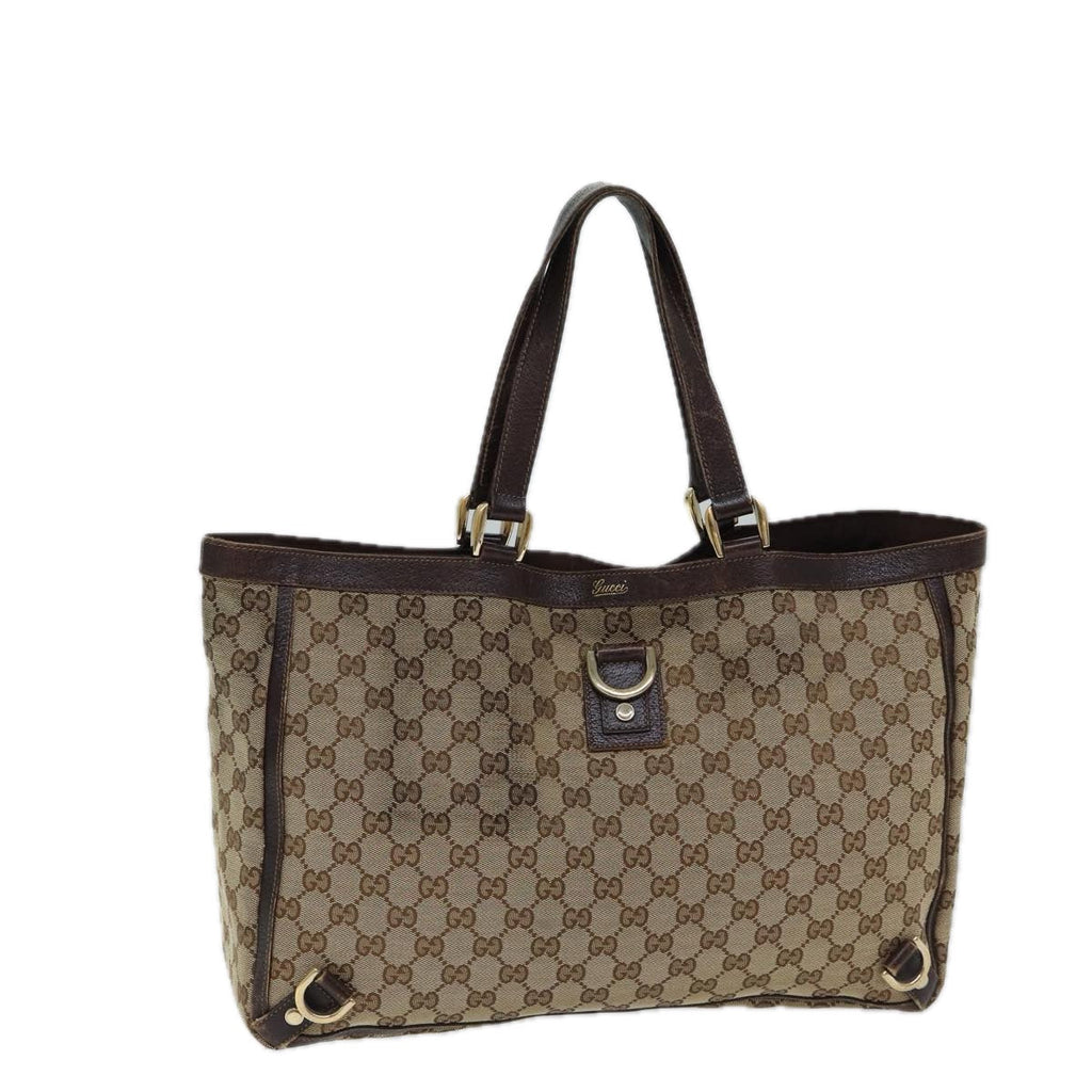 GUCCI GG Canvas Tote Bag Beige 141472 71800