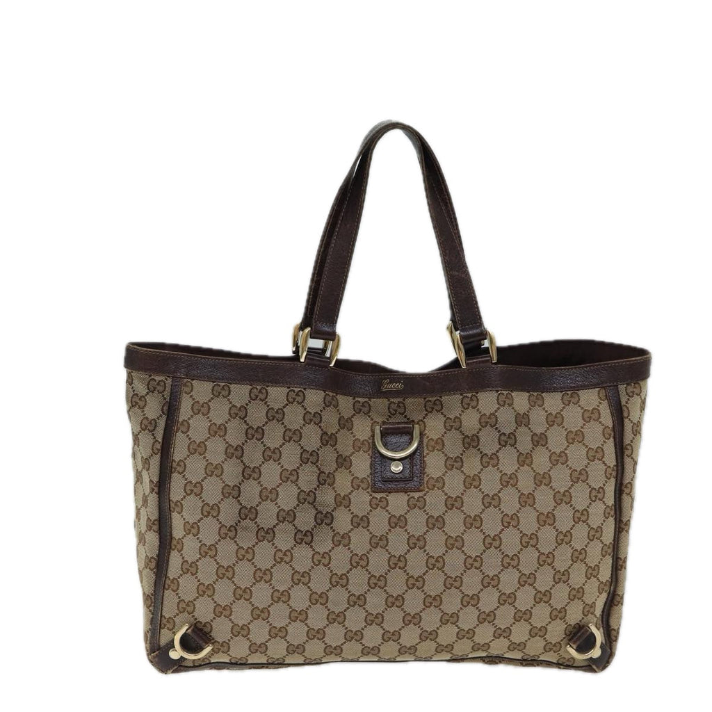 GUCCI GG Canvas Tote Bag Beige 141472 71800