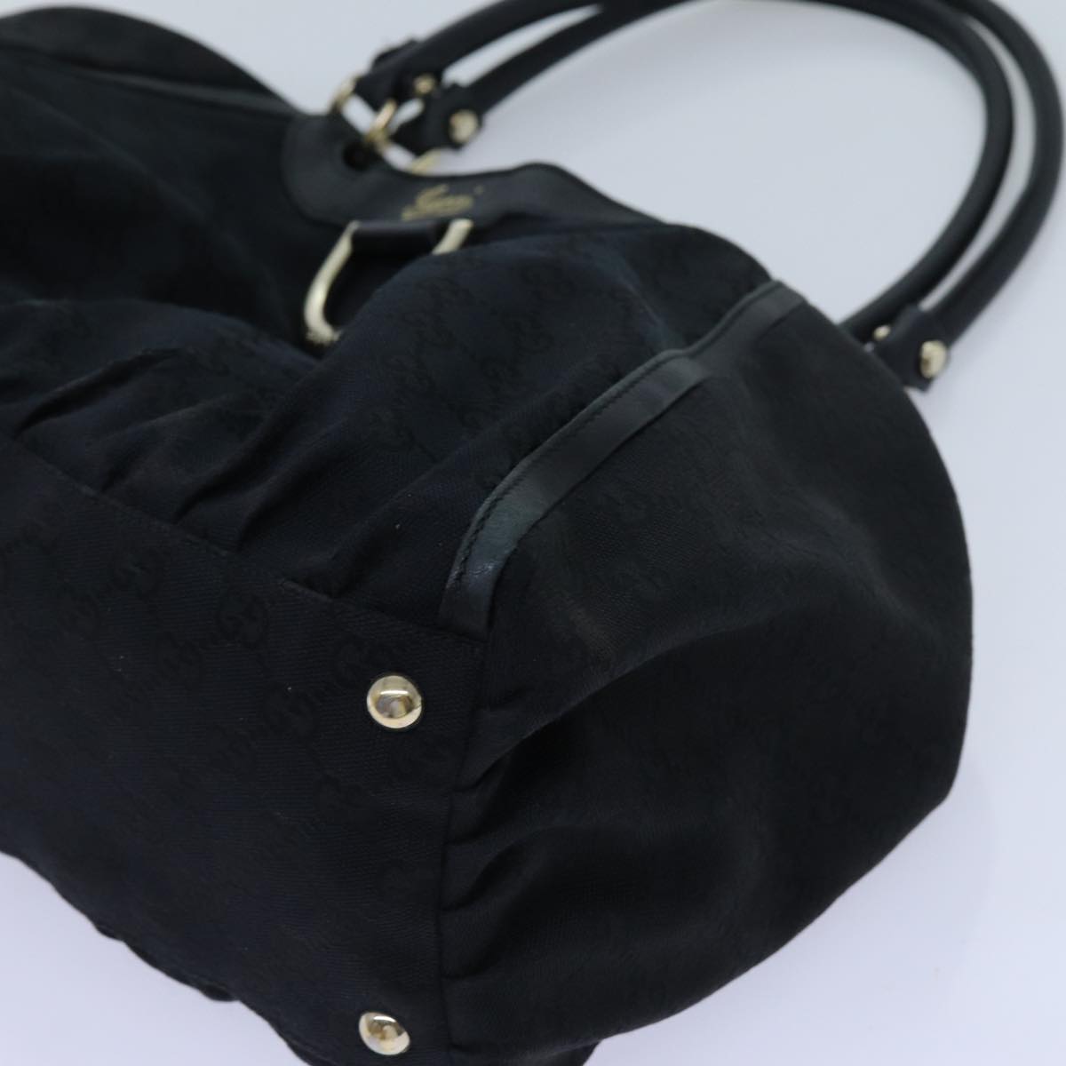 GUCCI GG Canvas Tote Bag Black 189835 71801