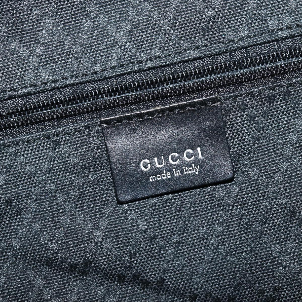 GUCCI Bamboo Hand Bag Nylon 2way Black 001 1577 71804