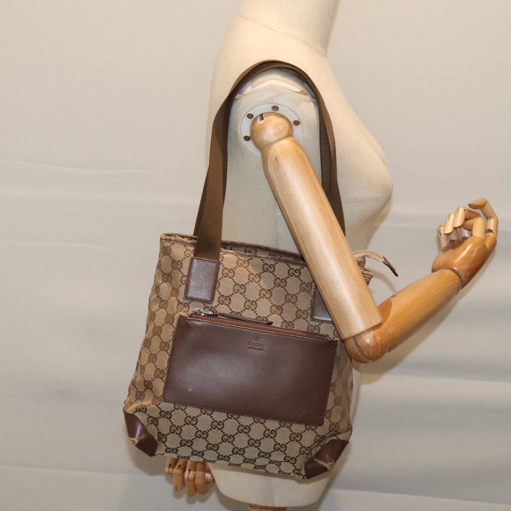GUCCI GG Canvas Tote Bag Beige 28893 71807