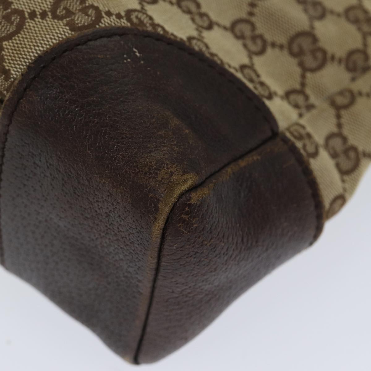 GUCCI GG Canvas Shoulder Bag Beige 114273 71808