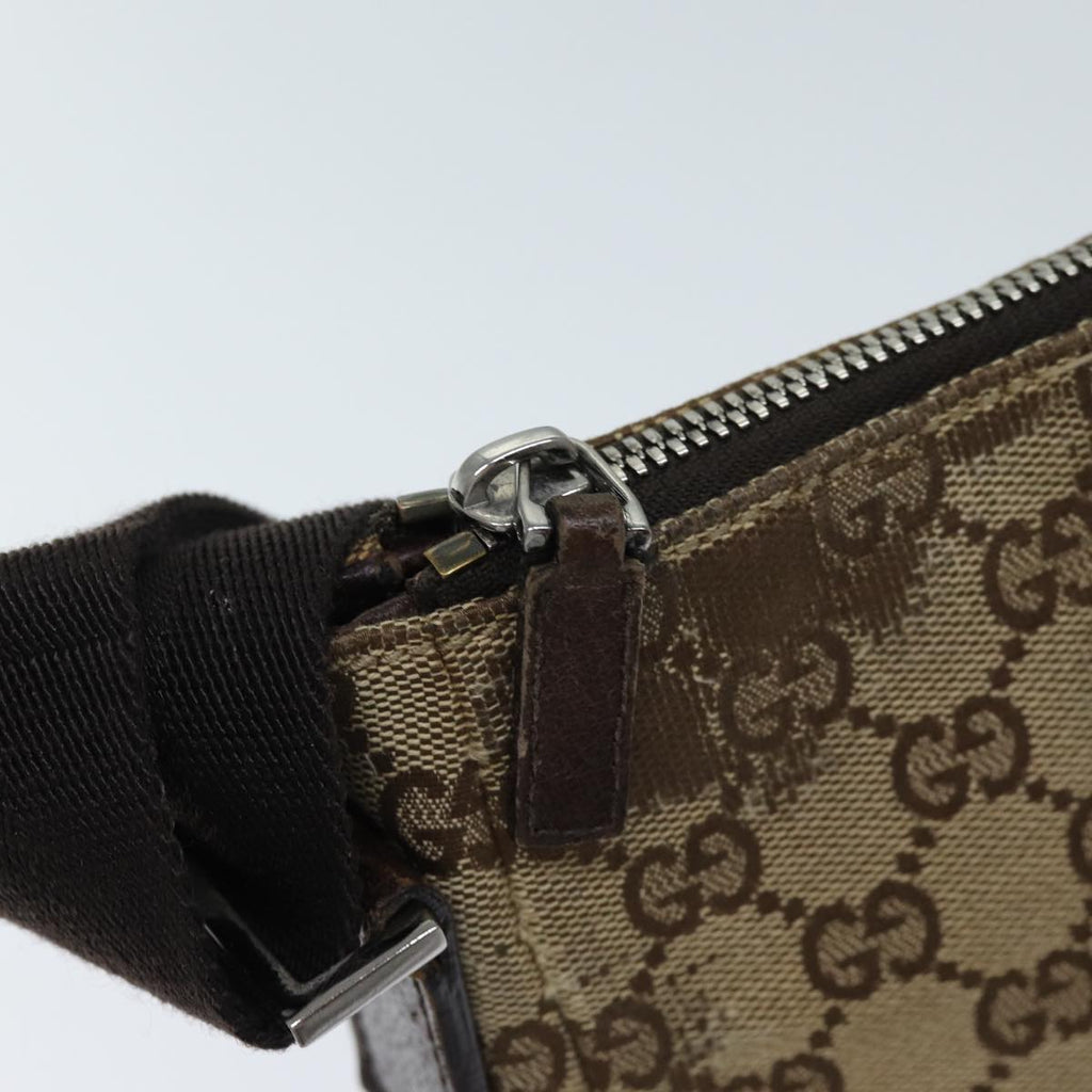 GUCCI GG Canvas Shoulder Bag Beige 114273 71808