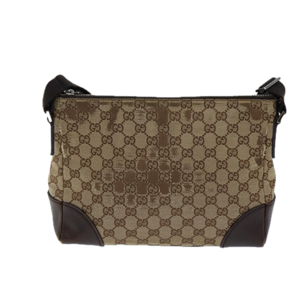 GUCCI GG Canvas Shoulder Bag Beige 114273 71808