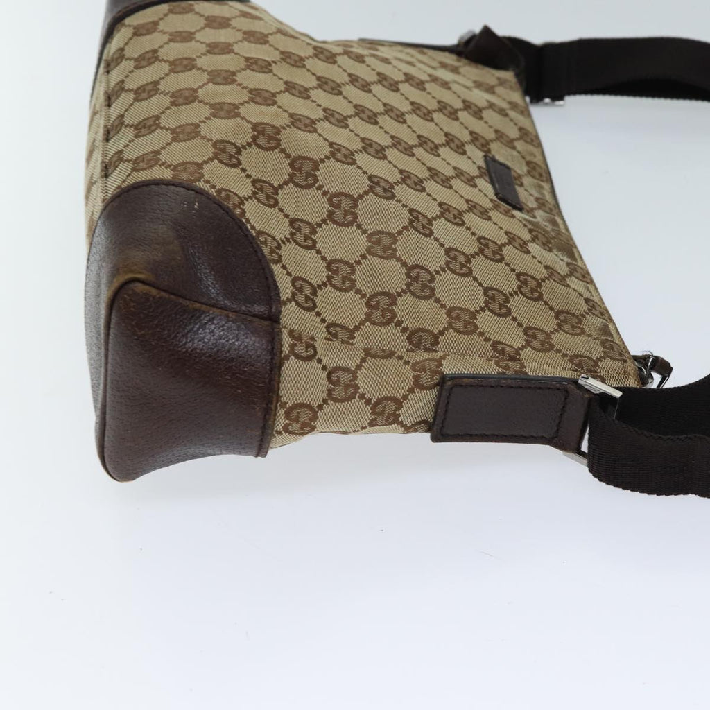 GUCCI GG Canvas Shoulder Bag Beige 114273 71808