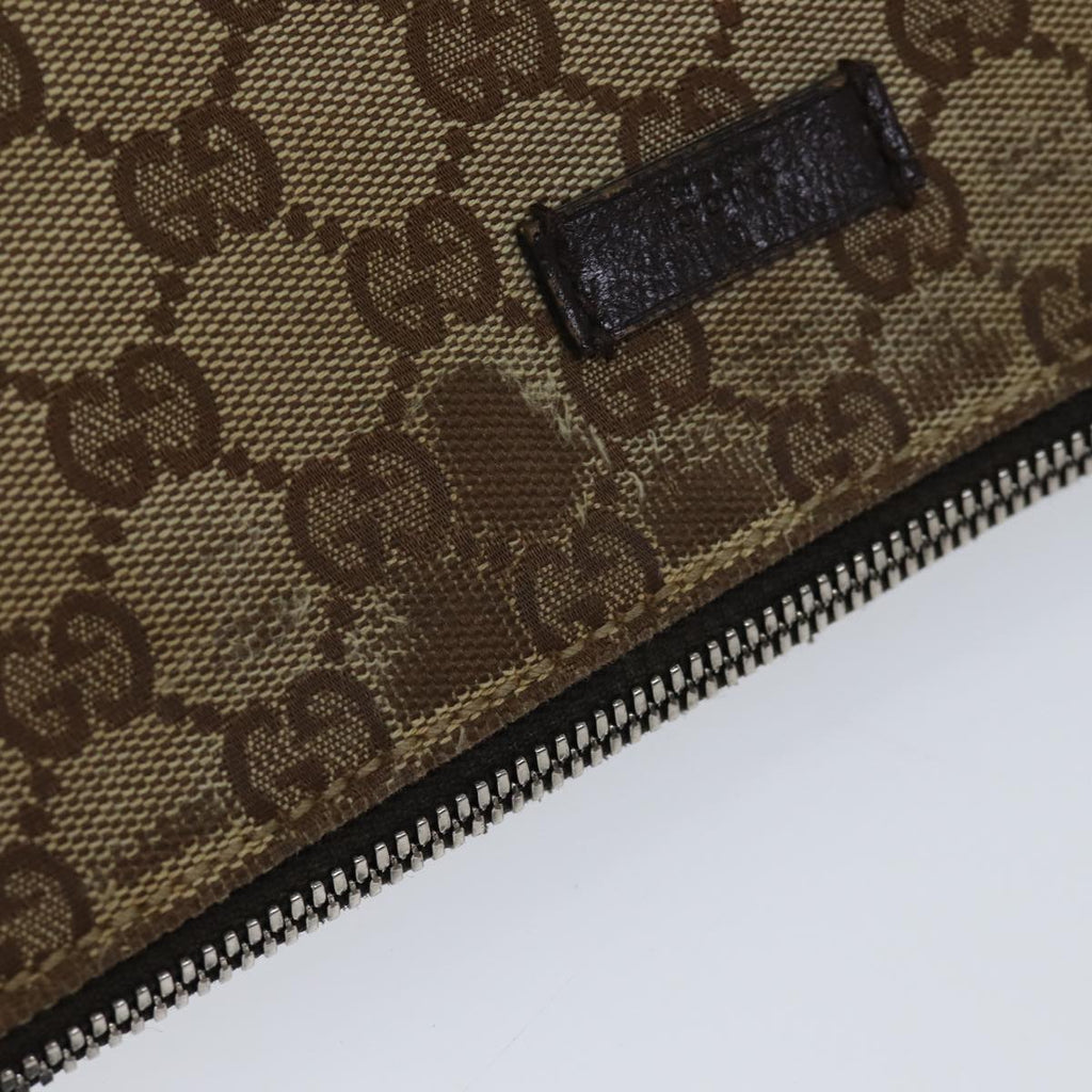 GUCCI GG Canvas Shoulder Bag Beige 114273 71808
