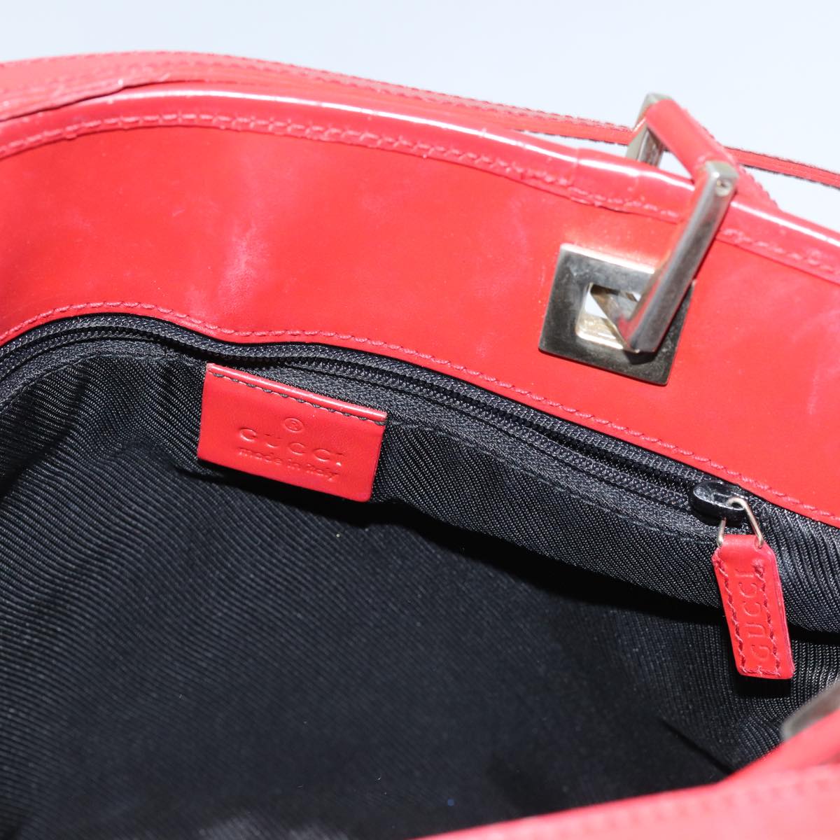 GUCCI GG Canvas Hand Bag Red 002 1099 71810