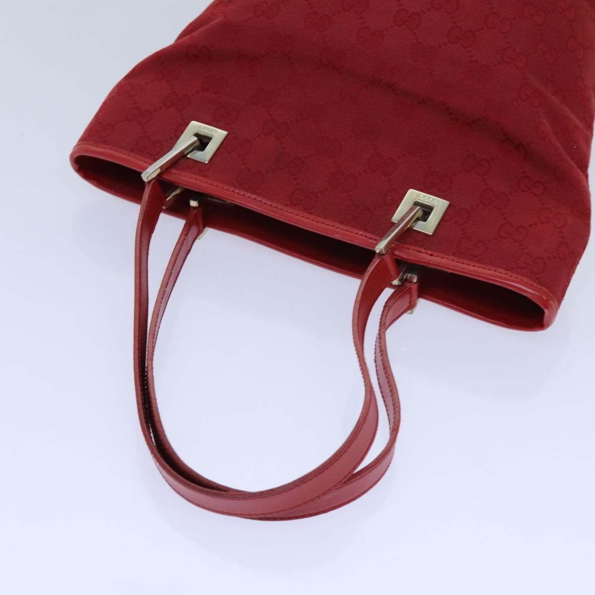GUCCI GG Canvas Hand Bag Red 002 1099 71810