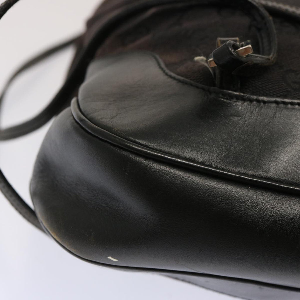 GUCCI GG Canvas Shoulder Bag Black 001 3812 71811