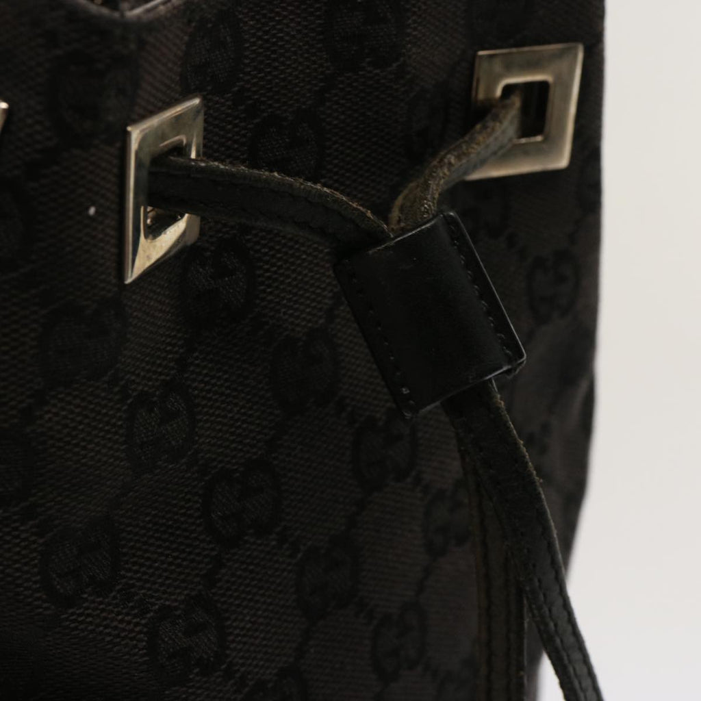 GUCCI GG Canvas Shoulder Bag Black 001 3812 71811