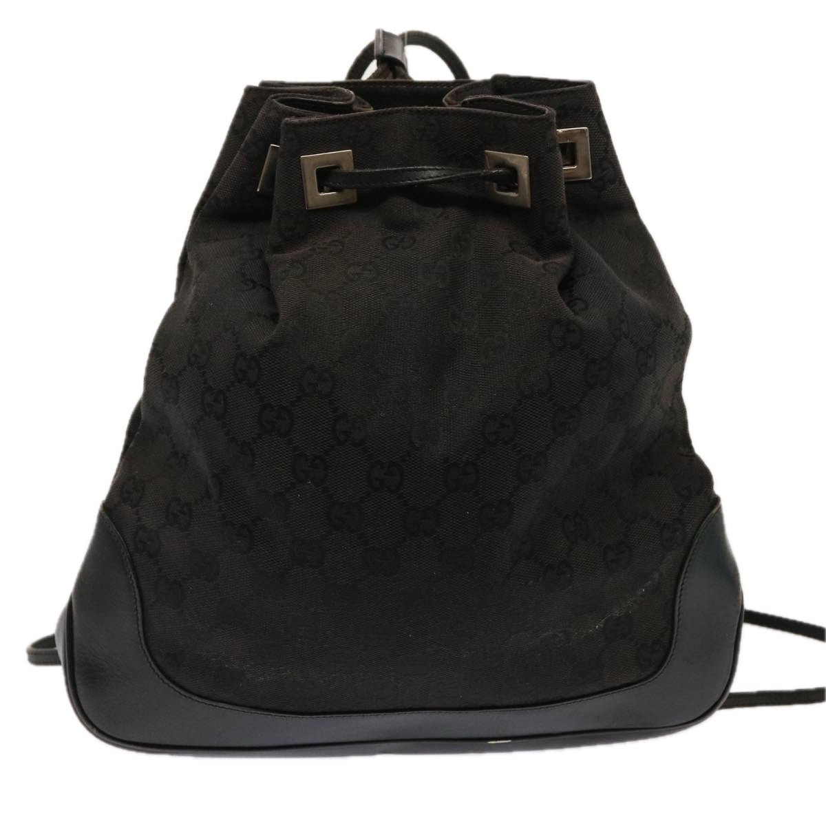 GUCCI GG Canvas Shoulder Bag Black 001 3812 71811