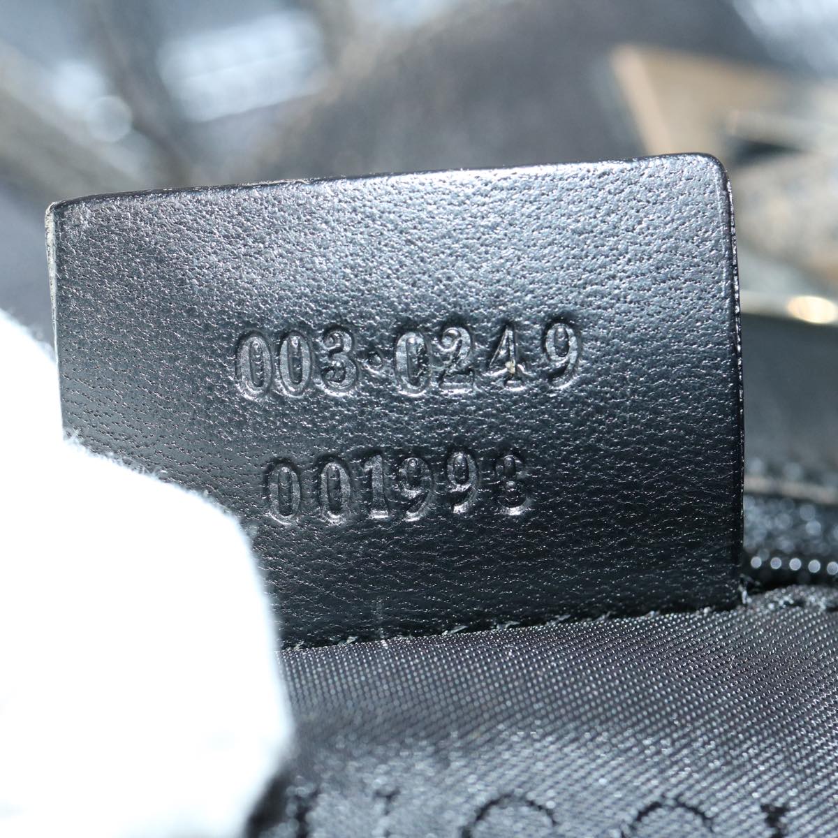 GUCCI GG Canvas Shoulder Bag Black 001 3812 71811