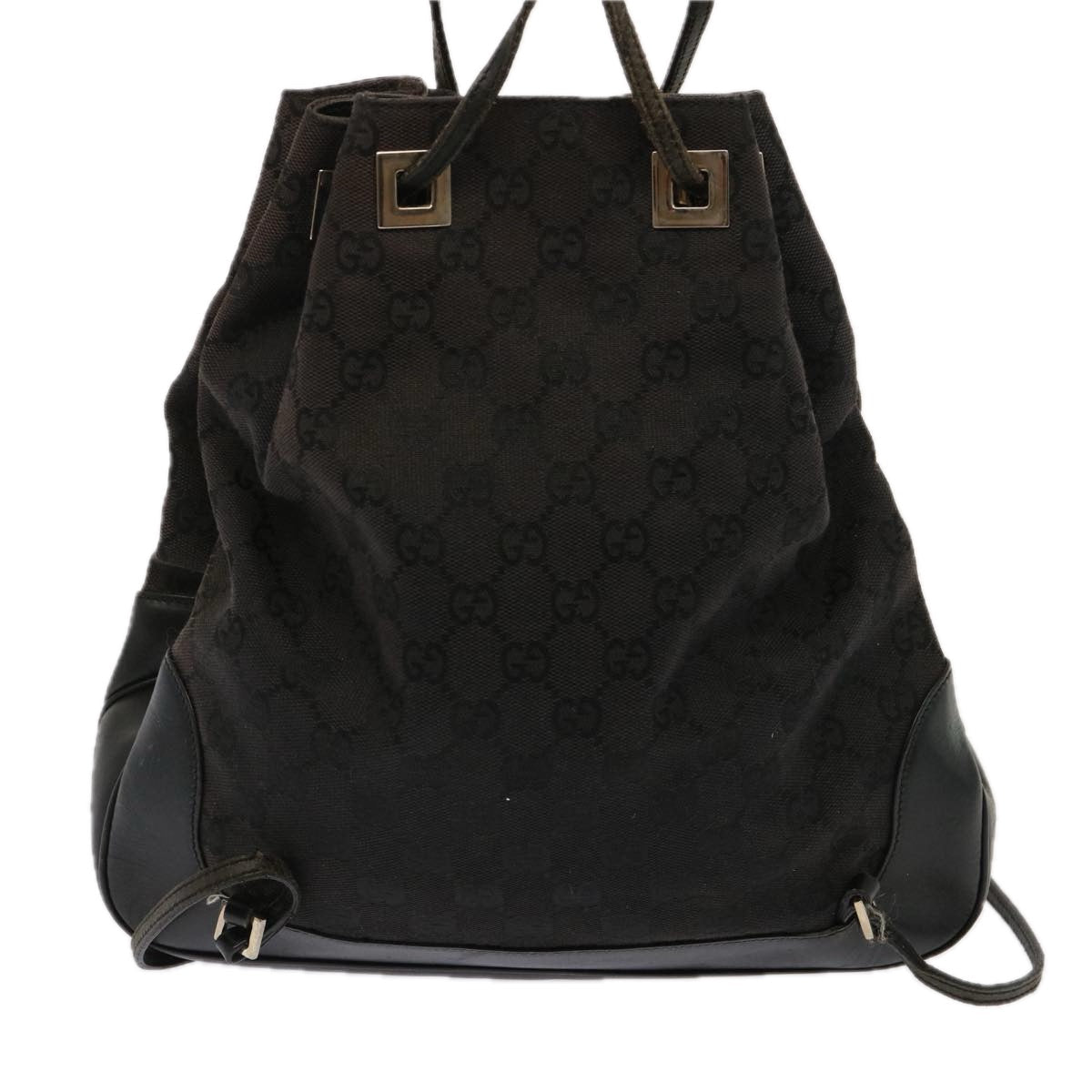 GUCCI GG Canvas Shoulder Bag Black 001 3812 71811