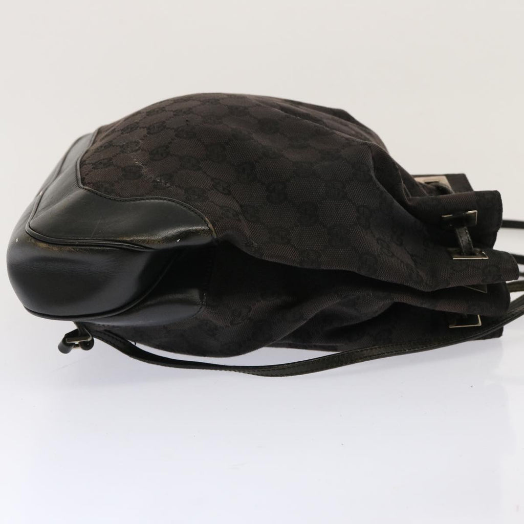 GUCCI GG Canvas Shoulder Bag Black 001 3812 71811