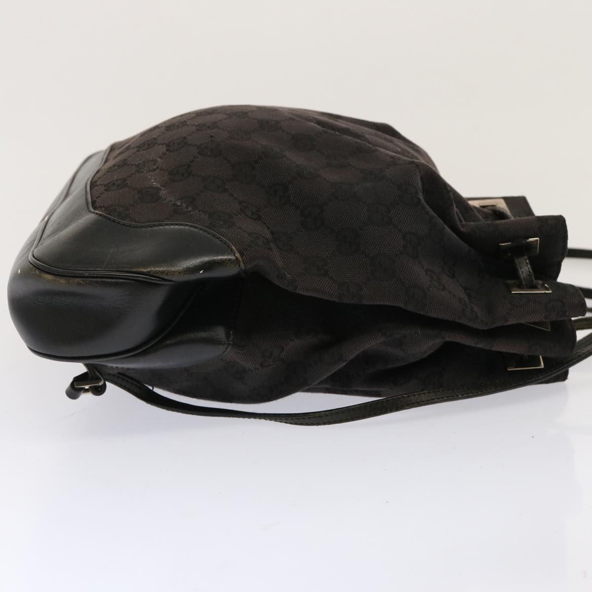 GUCCI GG Canvas Shoulder Bag Black 001 3812 71811