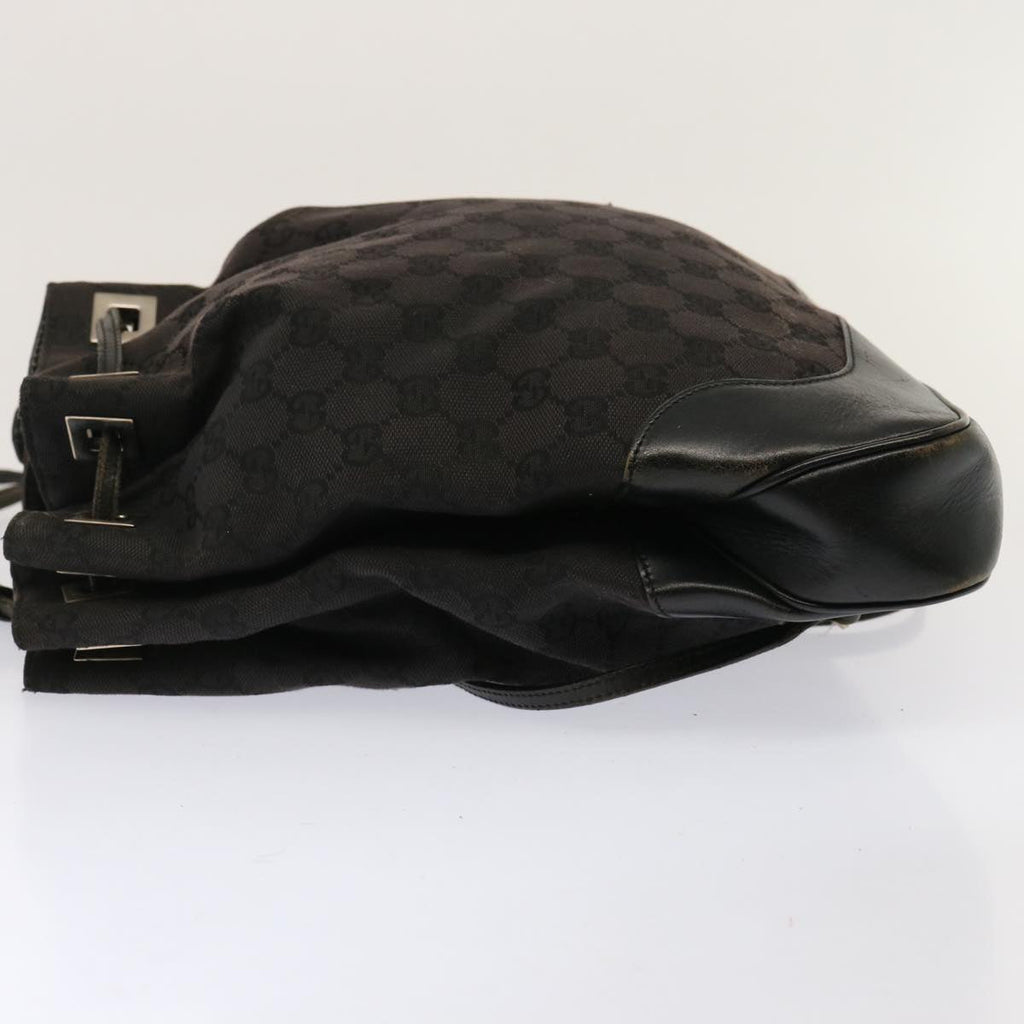 GUCCI GG Canvas Shoulder Bag Black 001 3812 71811