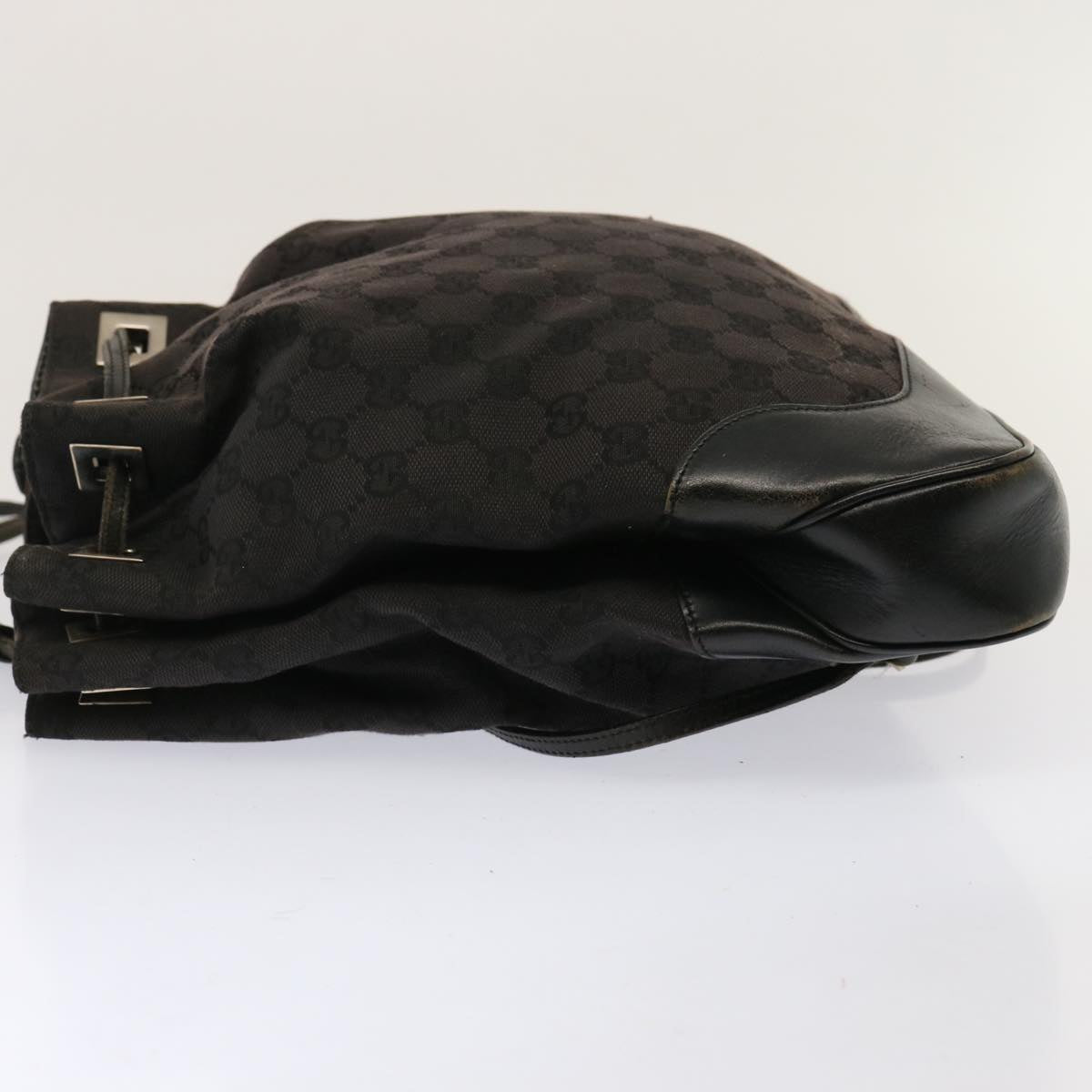 GUCCI GG Canvas Shoulder Bag Black 001 3812 71811