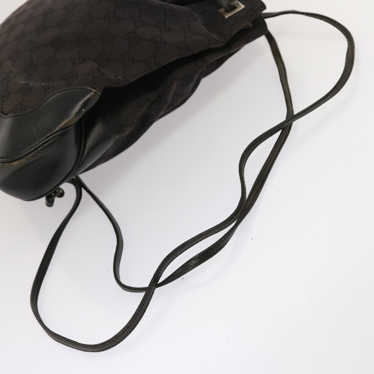 GUCCI GG Canvas Shoulder Bag Black 001 3812 71811