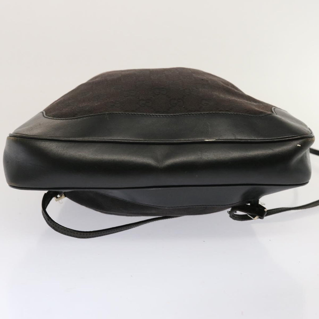 GUCCI GG Canvas Shoulder Bag Black 001 3812 71811