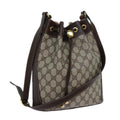 GUCCI GG Supreme Web Sherry Line Shoulder Bag PVC Beige 164 02 034 71812