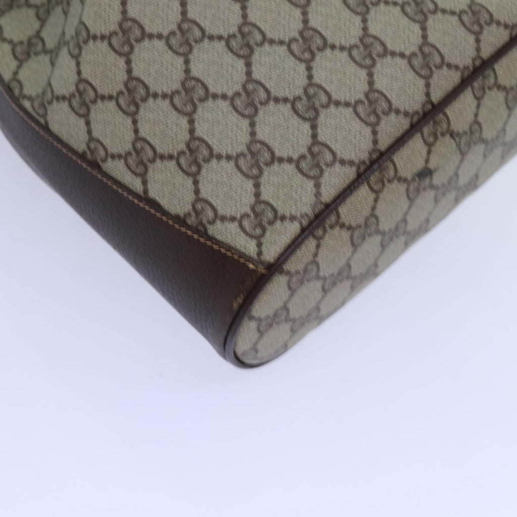 GUCCI GG Supreme Web Sherry Line Shoulder Bag PVC Beige 164 02 034 71812