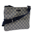 GUCCI GG Supreme Shoulder Bag PVC Navy 201538 71815