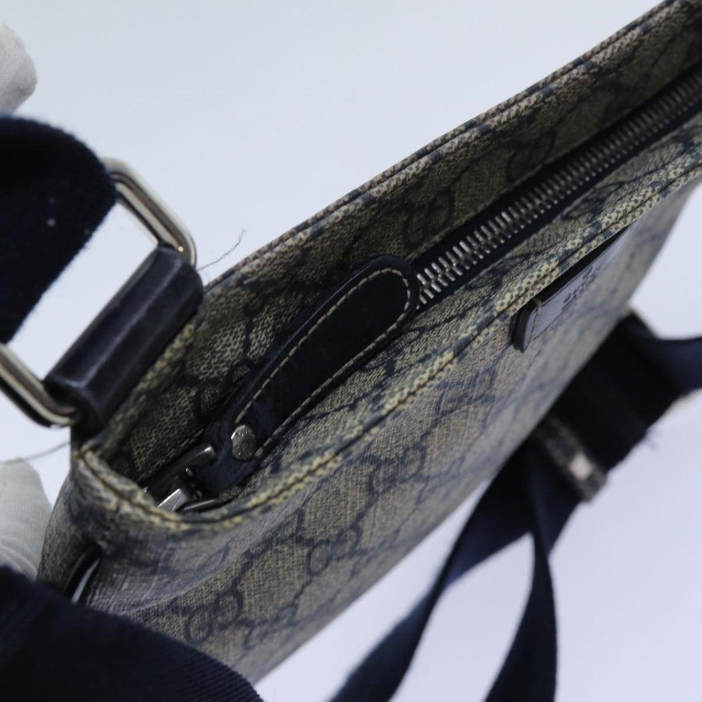 GUCCI GG Supreme Shoulder Bag PVC Navy 201538 71815
