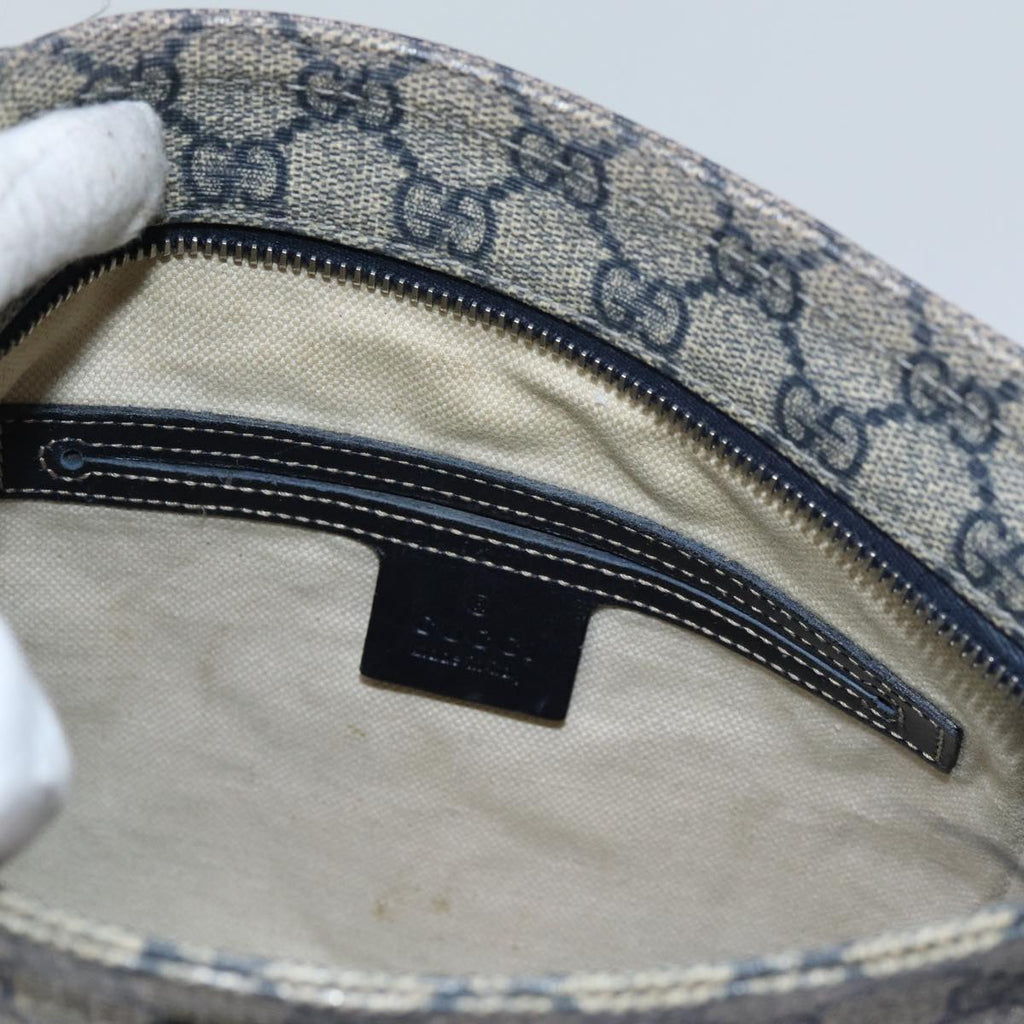 GUCCI GG Supreme Shoulder Bag PVC Navy 201538 71815