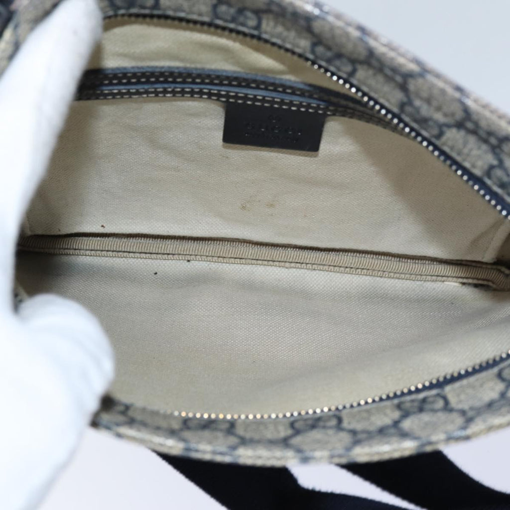 GUCCI GG Supreme Shoulder Bag PVC Navy 201538 71815