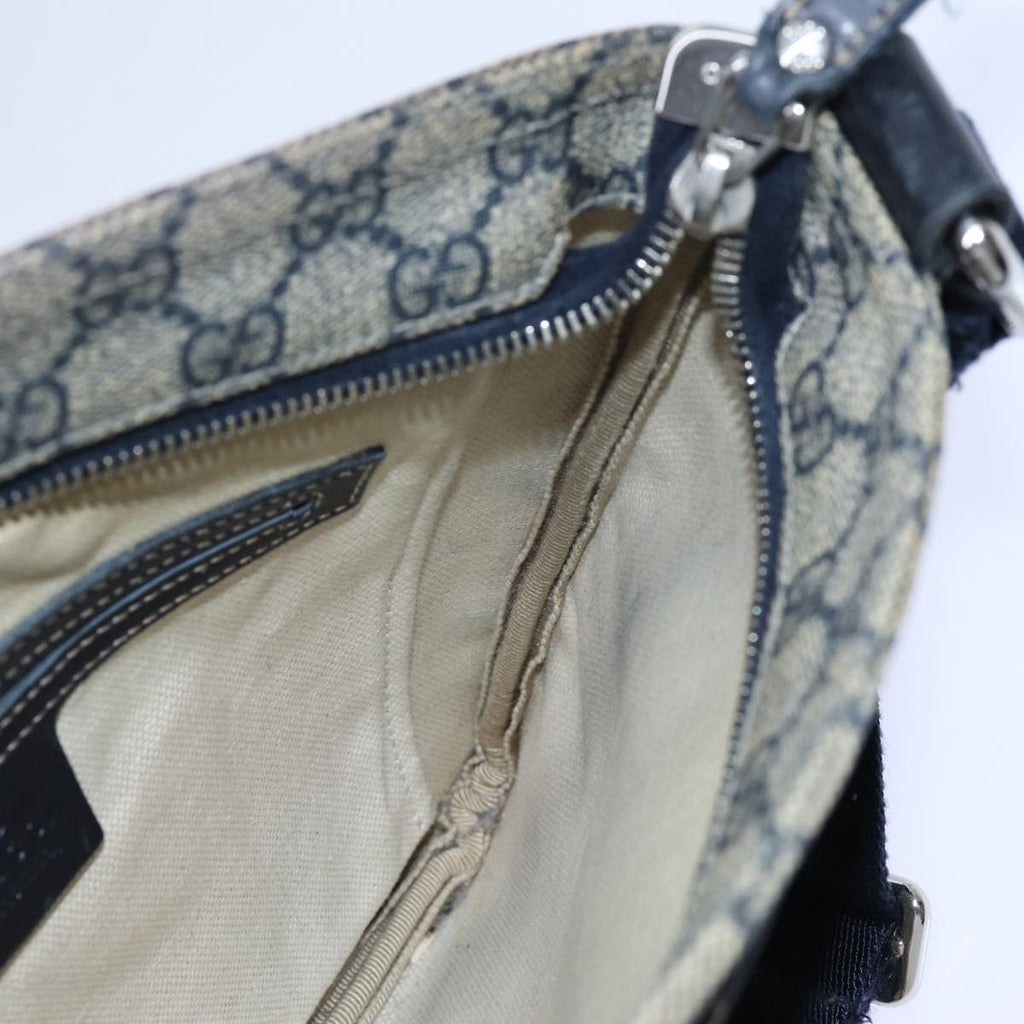 GUCCI GG Supreme Shoulder Bag PVC Navy 201538 71815