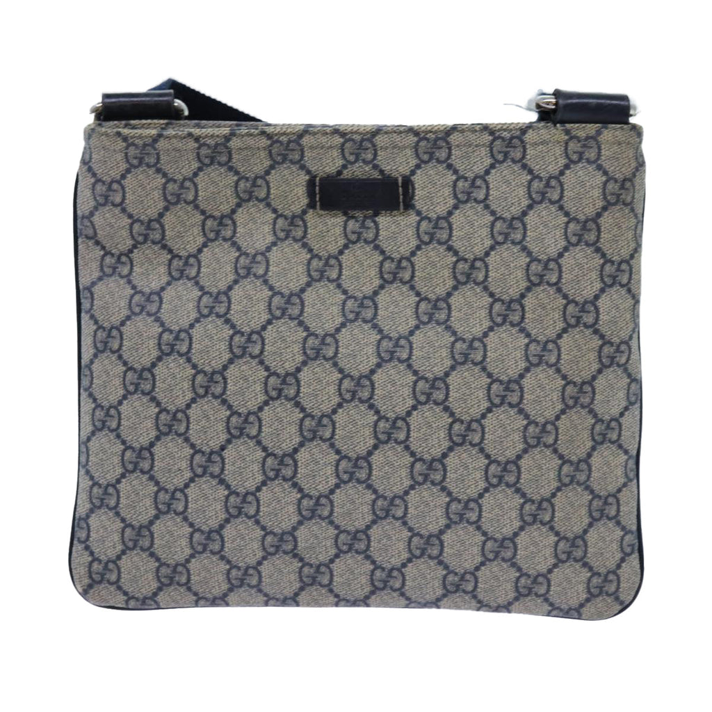 GUCCI GG Supreme Shoulder Bag PVC Navy 201538 71815