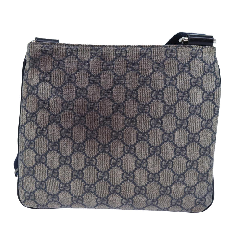 GUCCI GG Supreme Shoulder Bag PVC Navy 201538 71815