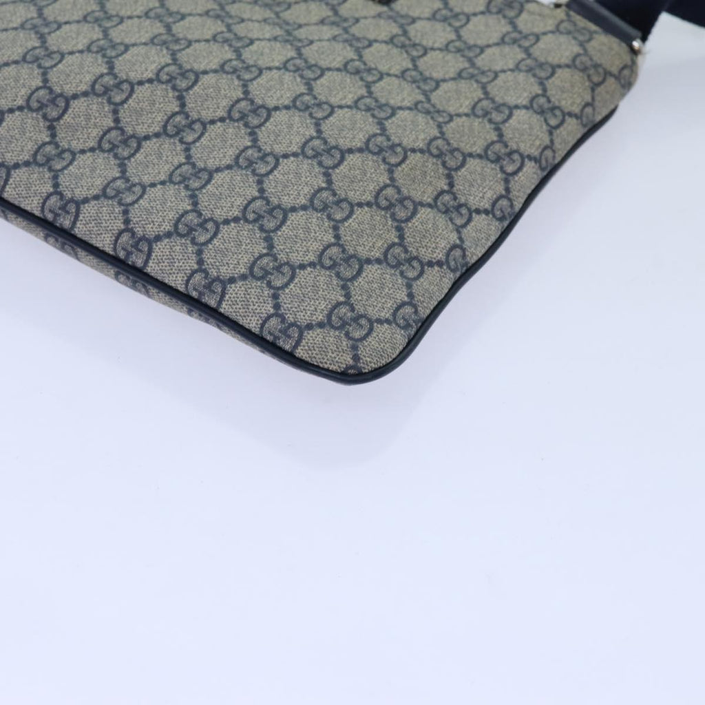 GUCCI GG Supreme Shoulder Bag PVC Navy 201538 71815