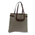 GUCCI GG Supreme Web Sherry Line Tote Bag Beige Red Green 39 02 091 71816