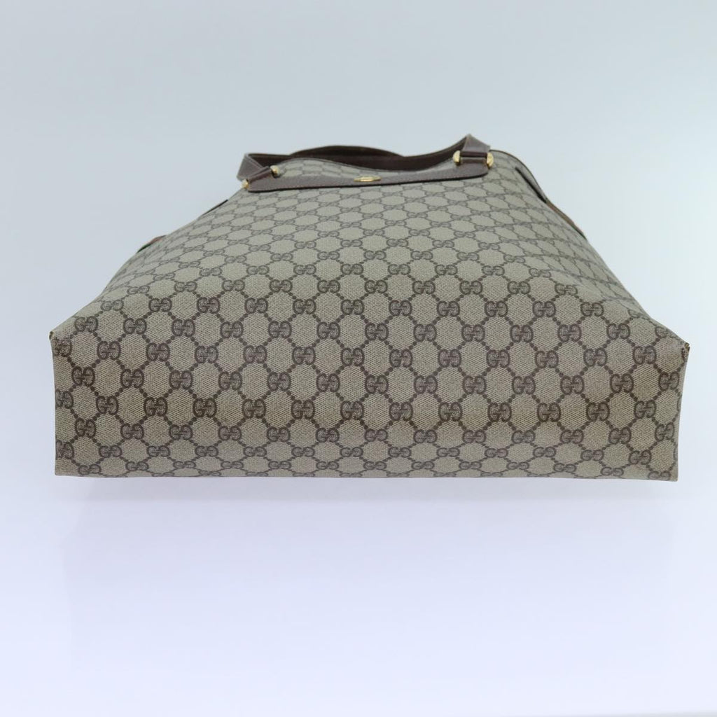GUCCI GG Supreme Web Sherry Line Tote Bag Beige Red Green 39 02 091 71816