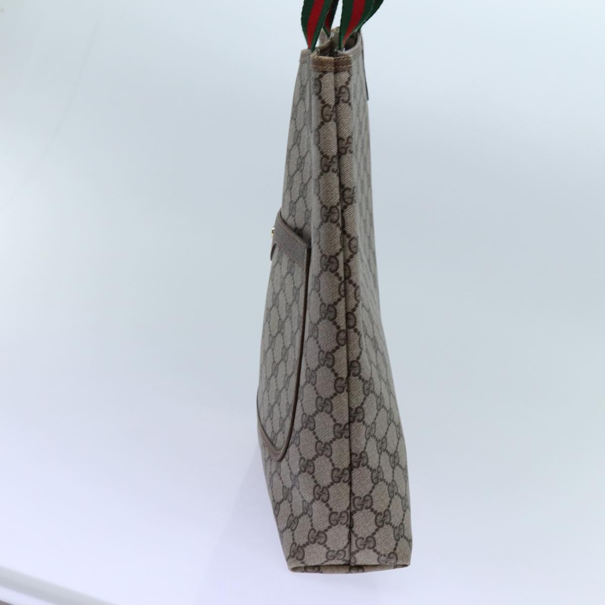 GUCCI GG Supreme Web Sherry Line Tote Bag Beige Red Green 39 02 003 71817