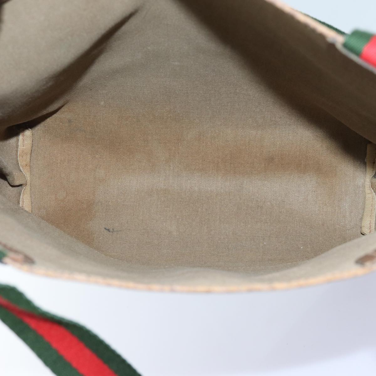 GUCCI GG Supreme Web Sherry Line Tote Bag Beige Red Green 39 02 003 71818