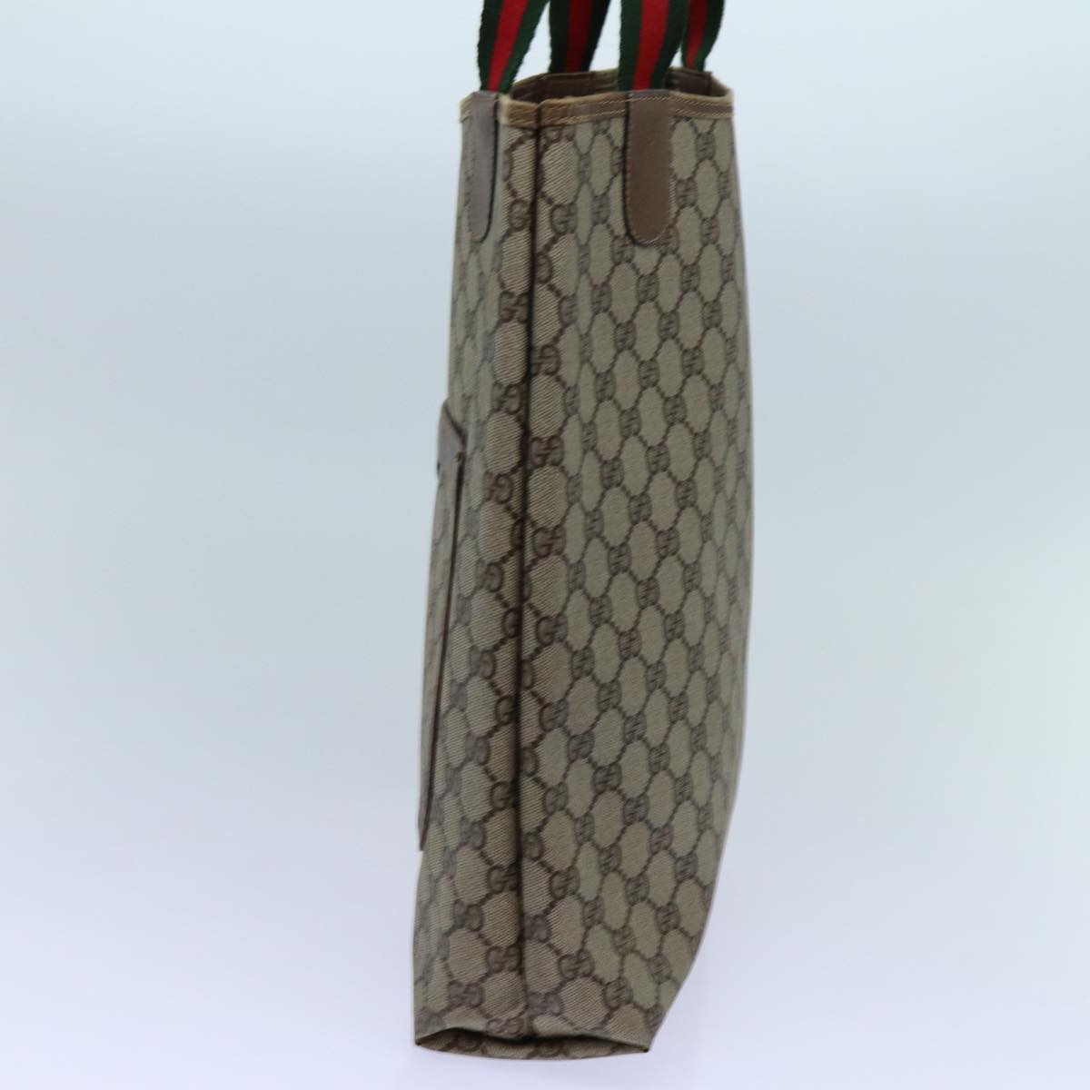 GUCCI GG Supreme Web Sherry Line Tote Bag Beige Red Green 39 02 003 71818