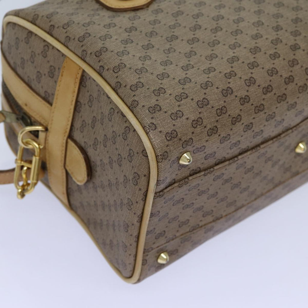 GUCCI Micro GG Supreme Hand Bag PVC Leather 2way Beige 71819