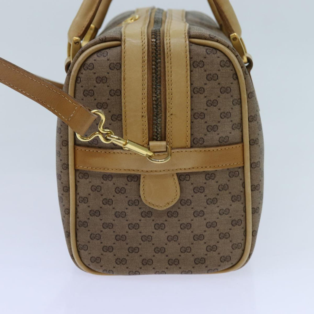 GUCCI Micro GG Supreme Hand Bag PVC Leather 2way Beige 71819