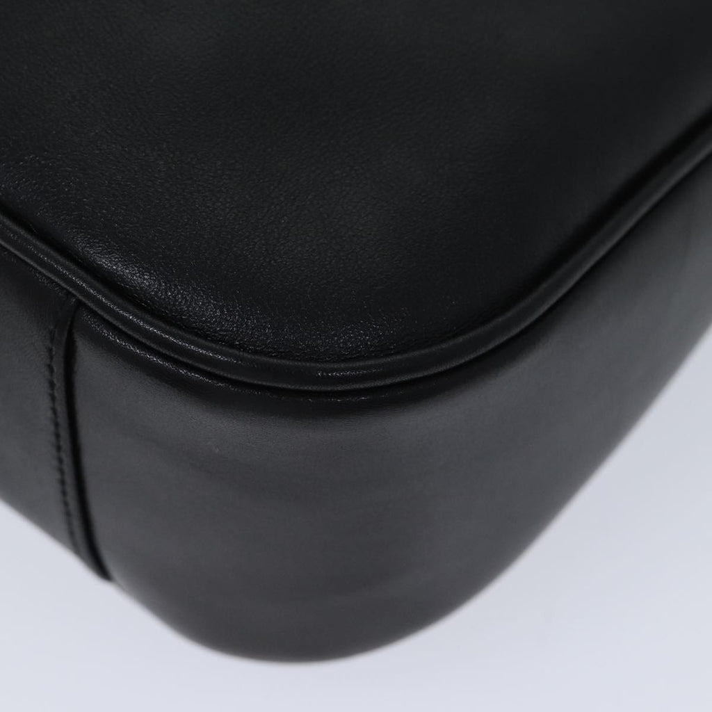 GUCCI Bamboo Shoulder Bag Leather 2way Black 71824