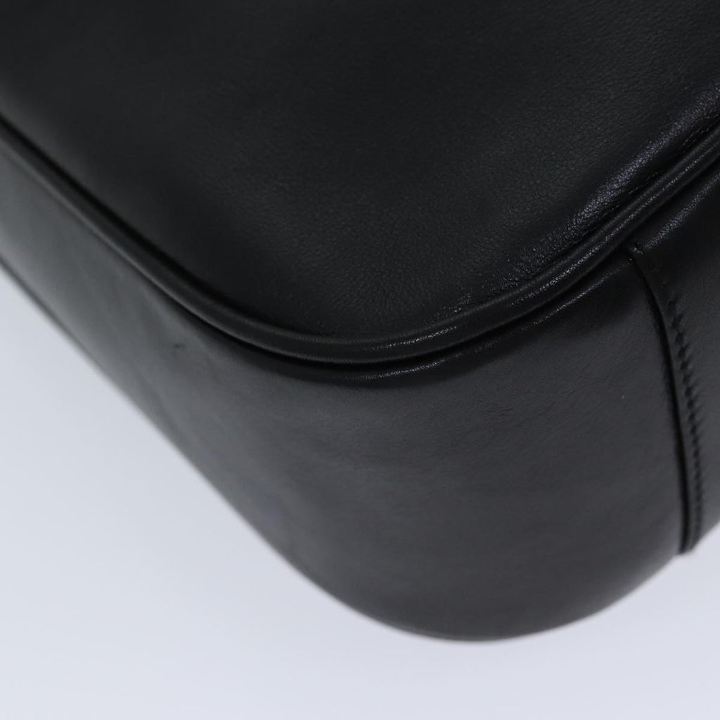 GUCCI Bamboo Shoulder Bag Leather 2way Black 71824