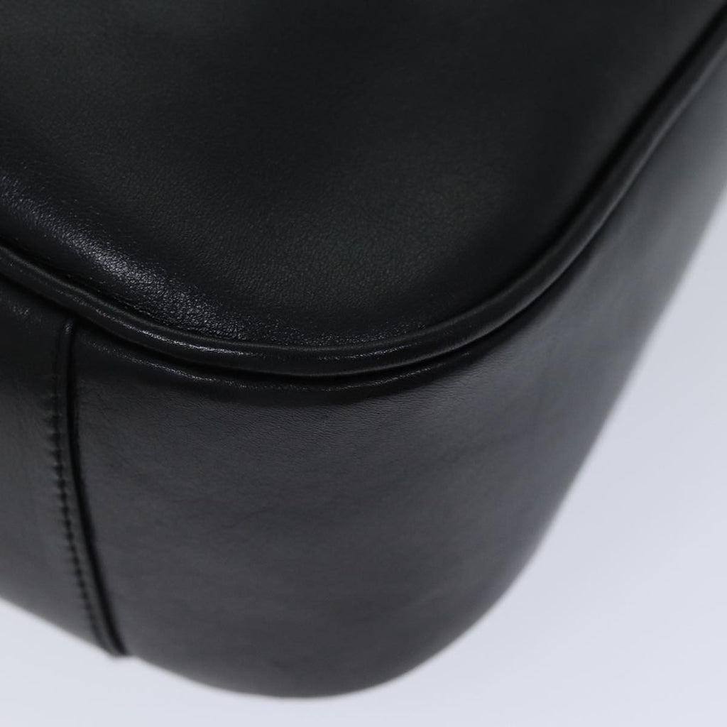 GUCCI Bamboo Shoulder Bag Leather 2way Black 71824
